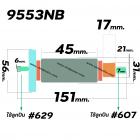 ทุ่นหินเจียร MAKITA รุ่น 9553NB , 9553B , 9553BX , 9553HB , 9553HN ,  9554B , NB , BX , HB , HN ( ใช้ทุ่นตัวเดียวกัน )  